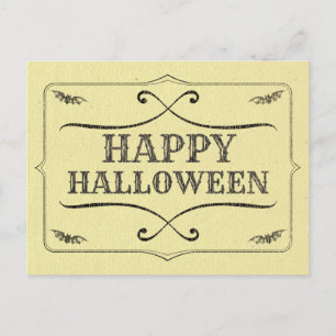 Vintage Style Happy Halloween Postcard