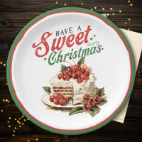 Vintage Style Have a Sweet Christmas Cake