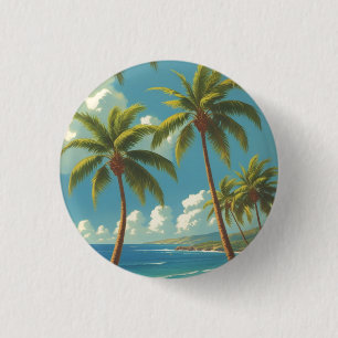 Vintage Style Hawaiian Travel Aloha From Hawaii 3 Cm Round Badge