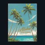 Vintage Style Hawaiian Travel Aloha From Hawaii Holiday Postcard<br><div class="desc">Carnival - Aloha Honolulu Caribbean Travel Artworks - Vintage Hawaiian Advertisement</div>