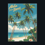 Vintage Style Hawaiian Travel Aloha From Hawaii Holiday Postcard<br><div class="desc">Carnival - Aloha Honolulu Caribbean Travel Artworks - Vintage Hawaiian Advertisement</div>