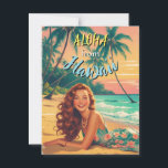 Vintage Style Hawaiian Travel Aloha from Hawaii Postcard<br><div class="desc">Hula Girl - Carnival - Aloha Honolulu Caribbean Travel Artworks - Vintage Hawaiian Advertisement</div>