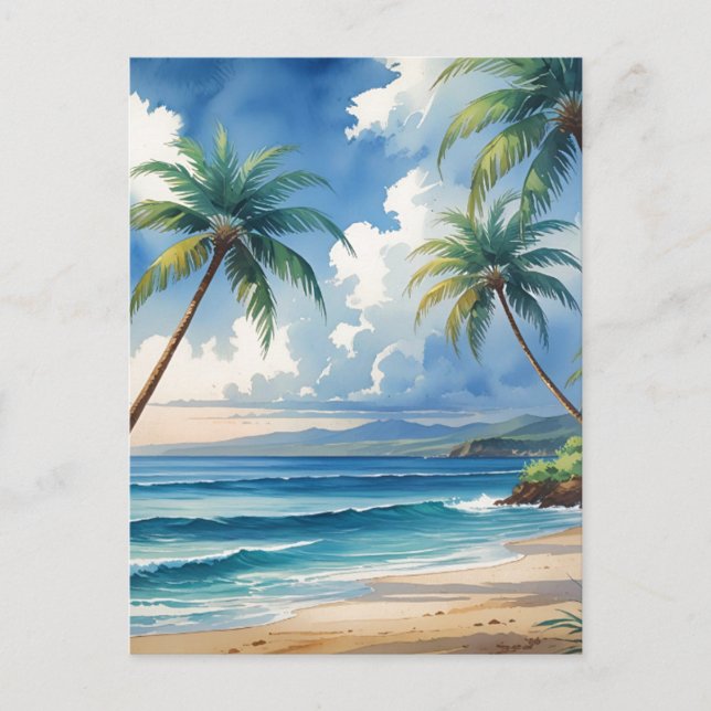 Vintage Style Hawaiian Travel Aloha From Hawaii Postcard (Front)