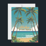 Vintage Style Hawaiian Travel Aloha From Hawaii Postcard<br><div class="desc">Carnival - Aloha Honolulu Caribbean Travel Artworks - Vintage Hawaiian Advertisement</div>