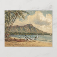 Vintage Style Hawaiian Travel Coast Sea