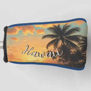 Vintage Style Hawaiian Travel Coast Sea Sunset Golf Head Cover