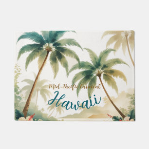 Vintage Style Hawaiian Travel Honolulu Doormat