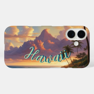 Vintage Style Hawaiian Travel Honolulu Mid-Pacific iPhone 16 Case