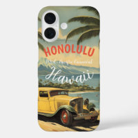 Vintage Style Hawaiian Travel Honolulu Mid-Pacific