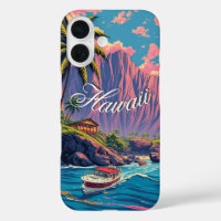 Vintage Style Hawaiian Travel Honolulu Mid-Pacific