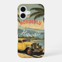 Vintage Style Hawaiian Travel Honolulu Mid-Pacific