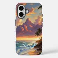 Vintage Style Hawaiian Travel Honolulu Mid-Pacific
