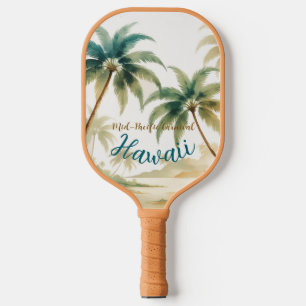 Vintage Style Hawaiian Travel Honolulu Pickleball Paddle