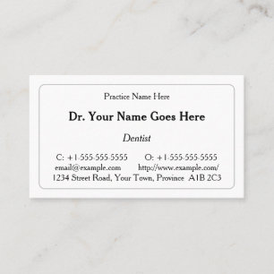 Vintage Style Heathcare Professional Business Card