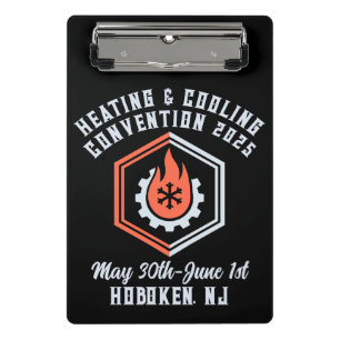 Vintage-Style Heating and Cooling Convention Mini Clipboard