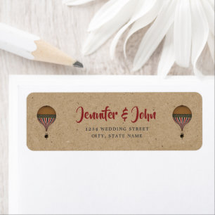 Vintage Style Hot Air Balloon Wedding Address