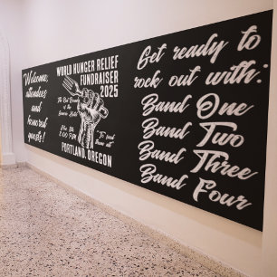 Vintage-Style Hunger Relief Fundraiser Banner