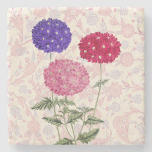 Vintage Style Hydrangea Trio Stone Coaster