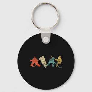 Vintage Style Ice Hockey Key Ring
