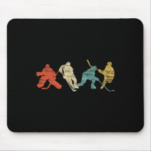 Vintage Style Ice Hockey Mouse Pad