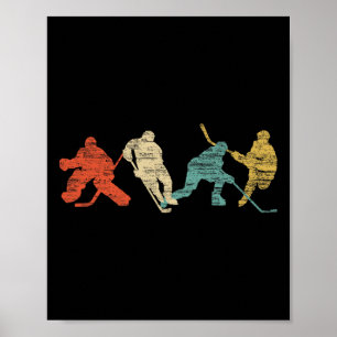 Vintage Style Ice Hockey Poster