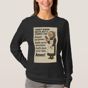 Vintage-style illustration of a sweet elderly  T-Shirt