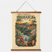 Vintage Style Jamaica Travel Illustration