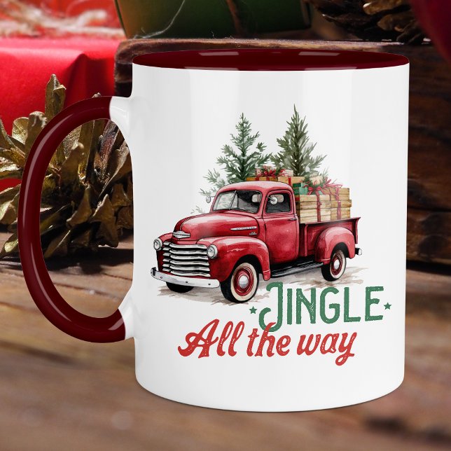 Vintage Style Jingle All The Way Christmas Mug (Creator Uploaded)