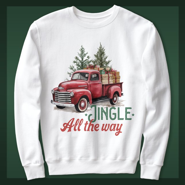 Vintage Style Jingle All The Way Christmas Sweatshirt (Creator Uploaded)