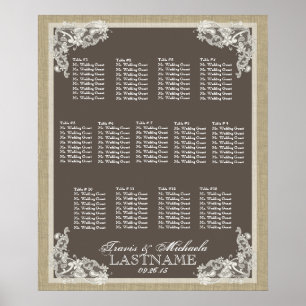 Vintage Style Lace Design Seating Chart