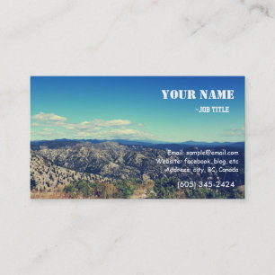 Vintage style landscape photography business cards