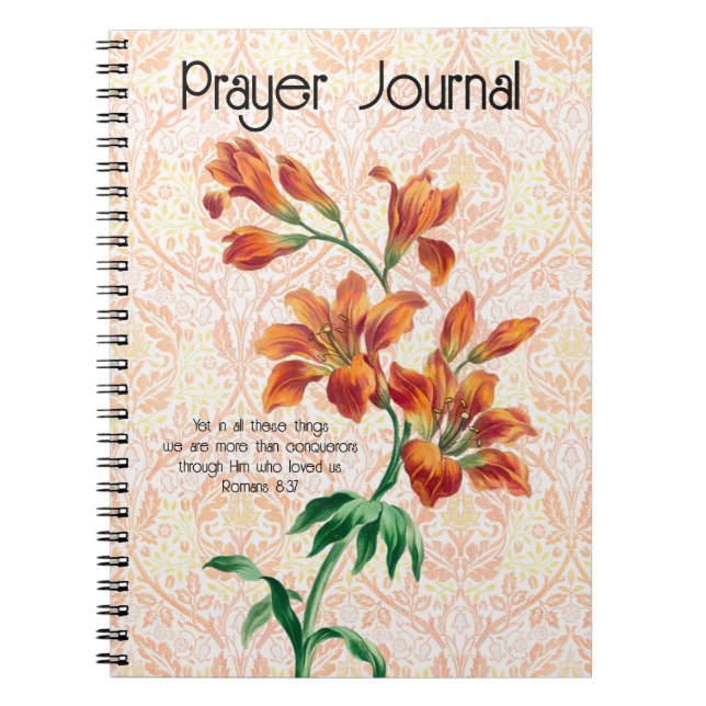 Vintage Style Lily Bunch Prayer Journal (Front)