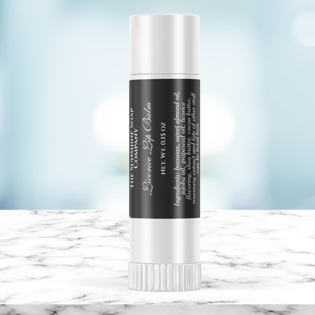 Vintage style lip balm tube label - black (Creator Uploaded)