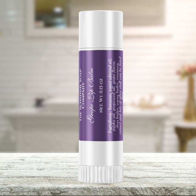 Vintage style lip balm tube label - purple (Creator Uploaded)