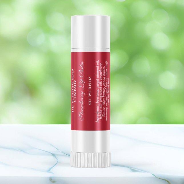 Vintage style lip balm tube label - red (Creator Uploaded)