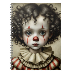 Vintage Style Little Clown Notebook Journal