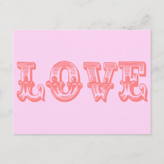 Vintage Style Love Postcard