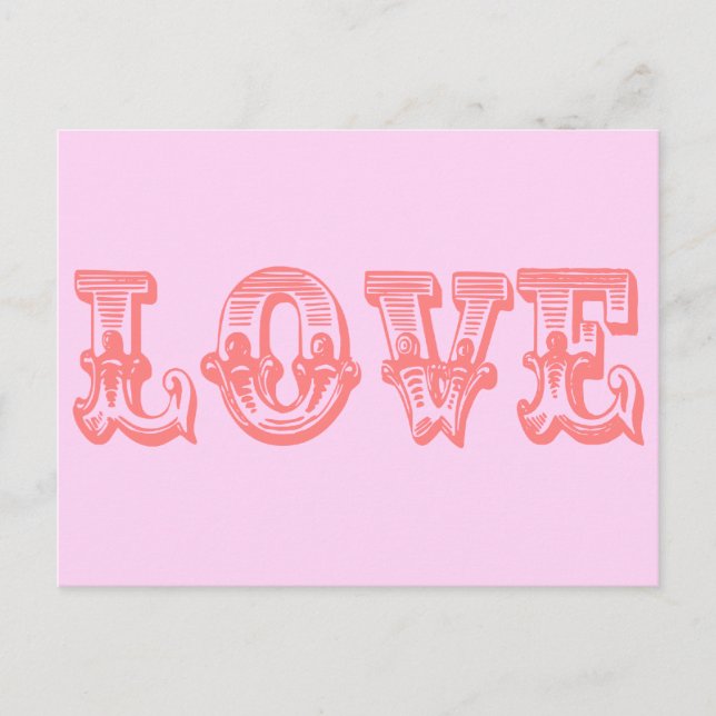 Vintage Style Love Postcard (Front)
