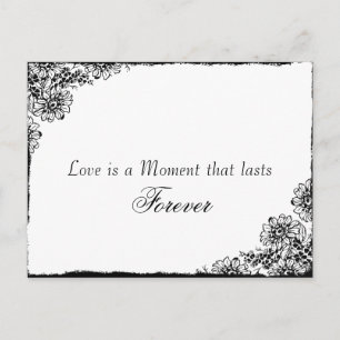 Vintage Style Love Quote Save the Date Announcement Postcard