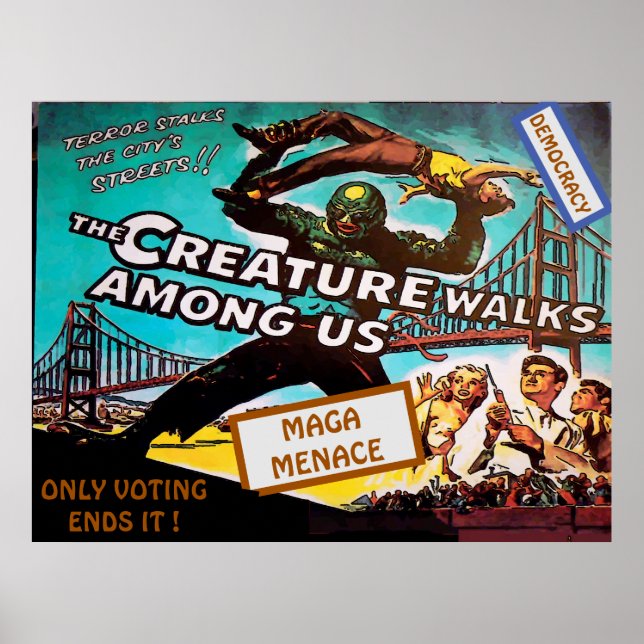 Vintage Style, MAGA Menace,  Poster (Front)