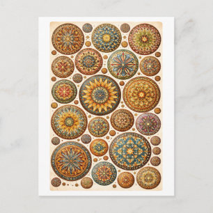Vintage-Style Mandala Collage Postcard