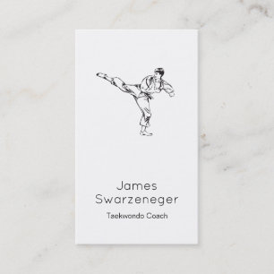 Vintage Style Martial Arts Business Card - Black