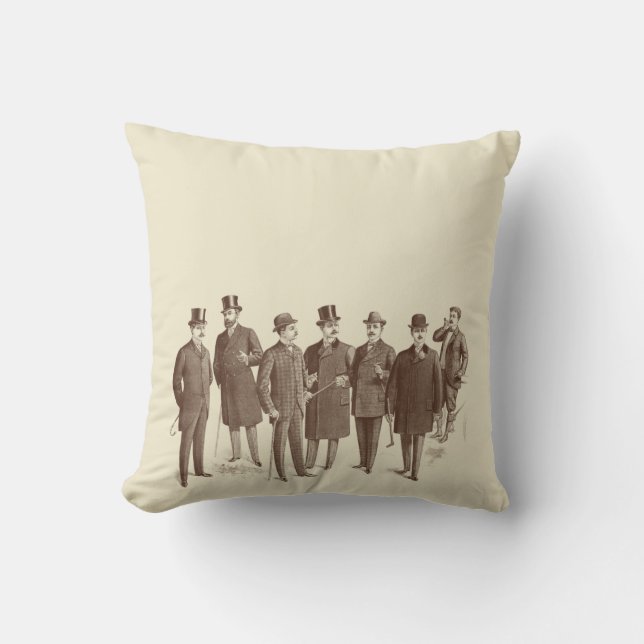 Vintage Style Masculine Sofa Mens Fashion Quirky Cushion (Front)