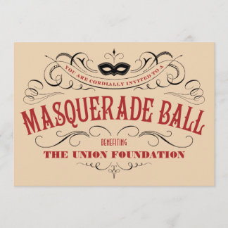 Vintage Style Masquerade Ball Invitations