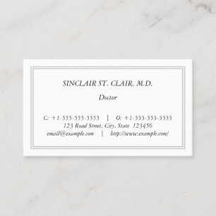 Vintage Style Medical Professional Business Card
