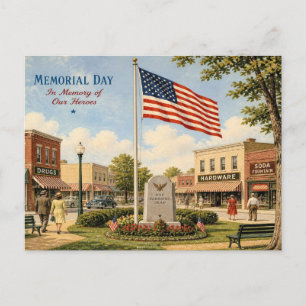 Vintage-Style Memorial Day Postcard