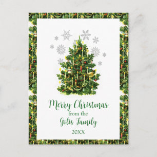 Vintage Style Merry Christmas Postcard