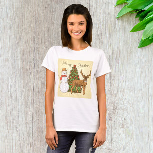 Vintage Style Merry Christmas T-Shirt