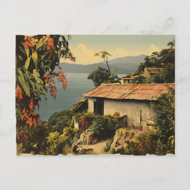 Vintage Style Mexico Streets Postcard (Front)