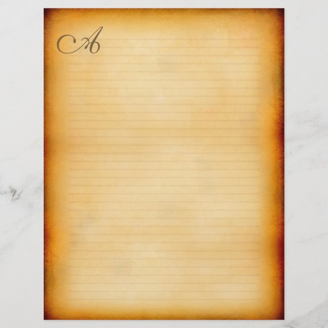 Vintage Style Monogram Letterhead (Front)